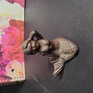 Cast iron mermaid figure